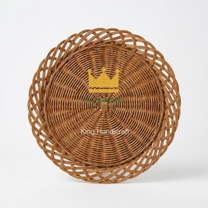 Wholesale Rattan Woven <b>Placemats</b> <b>Table</b> Decorations Eco Friendly Round Dining Mat <b>for</b> Home Decor Hotel Restaurant Use - Product Image 2