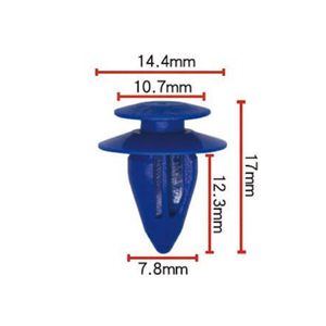 Clip de Plástico Azul para Panel de Acabado Mitsubishi D400 14.4mmx17mm, Sujetador Automotriz para Reparación y Reemplazo de Placa Protectora de Puerta - Product Image 1