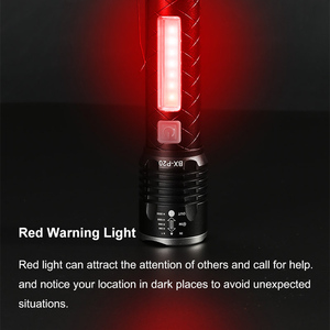 Lampe de poche LED super lumineuse COB Side White Red Light 15W LED Rechargeable <span class=keywords><strong>3000</strong></span> <span class=keywords><strong>Lumens</strong></span> Outdoor Emergency 4 Modes Zoomable Torch - Product Image 2