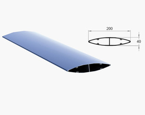 Ventilador de perfil de aluminio anodizado personalizado, nuevo diseño moderno, lámina de aluminio ovalada de construcción - Product Image 3