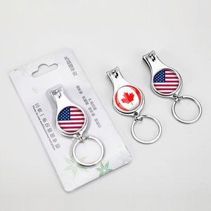 Metal Cheap Drop Shape China Nail Clipper Keyring <b>Keychain</b> Aluminum Foil Epoxy Nail Scissors Nail Clipper Bottle Opener <b>Keychain</b> - Product Image 5