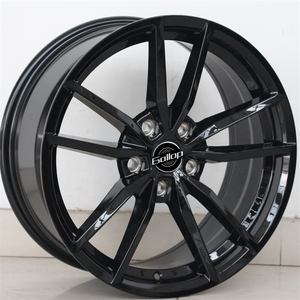 Jantes Galop <span class=keywords><strong>Noir</strong></span> Brillant 18-19 Pouces en Alliage d'Aluminium PCD <span class=keywords><strong>5</strong></span>*112 ET 30 Nouvelles Jantes de Voiture de Tourisme pour VW <span class=keywords><strong>Polo</strong></span> Golf Spokes - Product Image 2