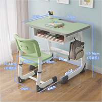 Ensemble de bureaux et chaises modernes et durables pour étudiants, avec hauteur réglable, pour appartement et bureau à domicile, mobilier de salle de classe scolaire
