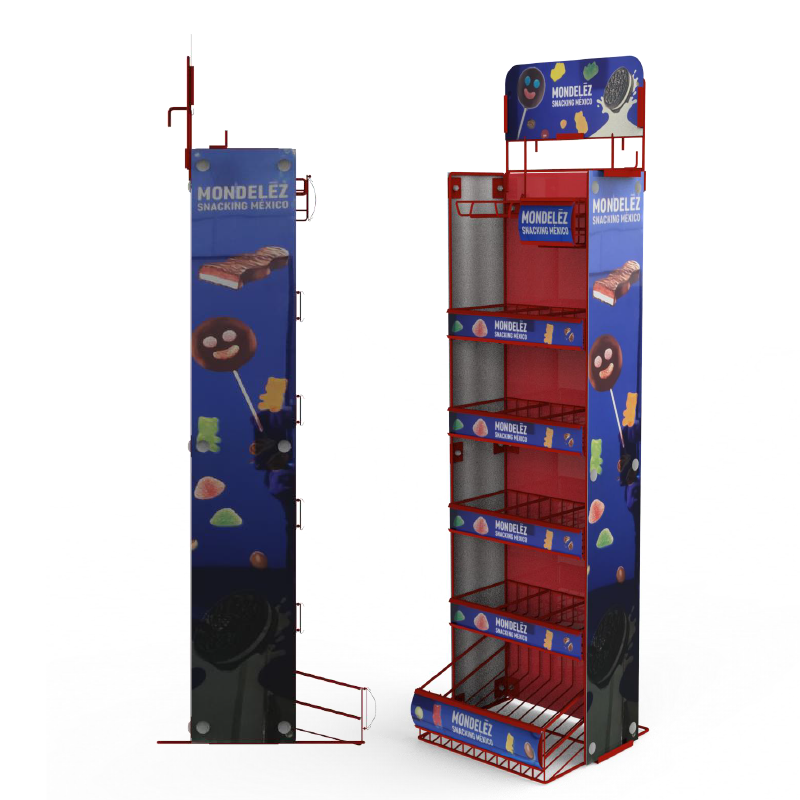 Apache Customized Metal Movable Roller Layer Snack Display Rack for Convenience Stores or Supermarkets — view 5