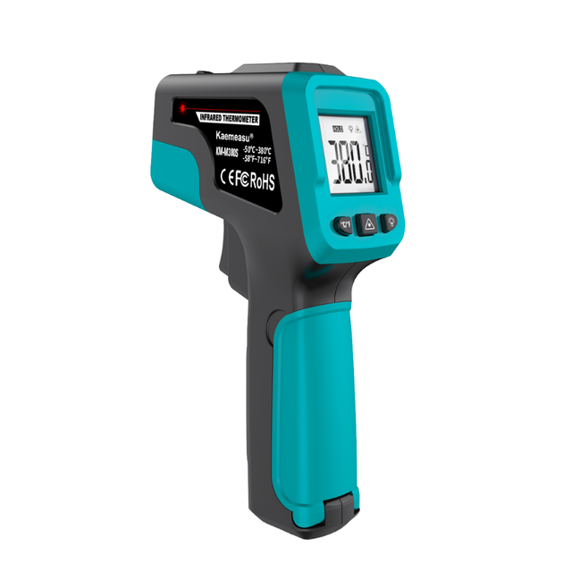 Digital -50-380C Non-contact Infrared Thermometer Laser Temperature Gun with LCD Display ABS Material