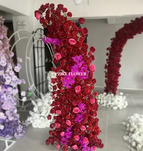 רקע תערוכת מסחר פרח רקע חתונה סימולציית קיר קשת גן פרח לעיצוב חתונה סוגים שונים להתאמה אישית
