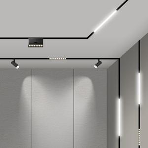 ระบบไฟติดตามราง LED สีดำทันสมัย 6000K แสงเดย์ไลท์ CRI 90 โคมไฟเพดานสำหรับร้านค้าปลีก รับประกัน 3 ปี ใช้ไฟ AC 220V หรือไฟอื่นๆ ได้ ปรับความสว่างได้ - Product Image 3