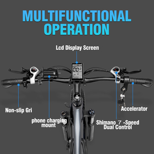 Bicicleta de Montaña Ridstar de 26 Pulgadas, 1000W, 48V, 15AH, Neumáticos Anchos, Bicicleta Híbrida para Adultos, Bicicleta Eléctrica E26 - Product Image 6