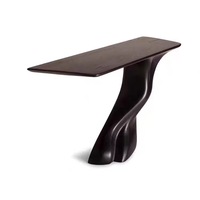 Élégante table console noire Décoration de meubles modernes et élégants avec rangement multifonctionnel pour la table basse d'appoint d'entrée de la maison
