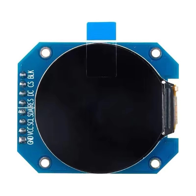 1.28 Inch HD IPS Color TFT LCD Display Module 1.28" RGB LED Round Screen 240x240 GC9A01 Drive SPI Interface Adapter PCB Board