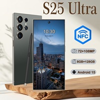 Teléfono Inteligente 5G NFC con Android 12, Snapdragon 8 Gen4 de 10 Núcleos, Pantalla HD de 6.9 Pulgadas, 8GB de RAM, 128GB de ROM, S25 Ultra, Doble SIM, Doble Modo de Espera