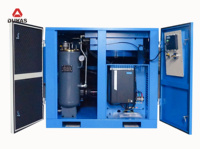 Compresseur d'air à vis stationnaire à commande intelligente du fabricant chinois, avec VSD et bloc compresseur PM à refroidissement liquide