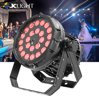 Projecteur LED PAR extérieur DMX512 activé par le son, 24 LED RGBW 4-en-1, 24 x 10 W, étanche, pour DJ et discothèque