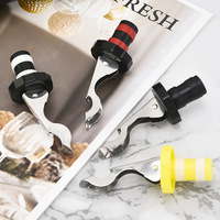 Bouchon verseur en silicone et acier inoxydable pour bouteille de vin, réutilisable, anti-fuite, économiseur de vin, outil multifonctionnel pour bar à domicile