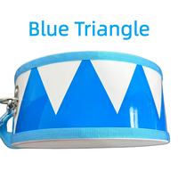 Prix d'usine – Ensemble de double caisse claire triangulaire en bois bleu, percussions artisanales pour festivals, célébrations et défilés