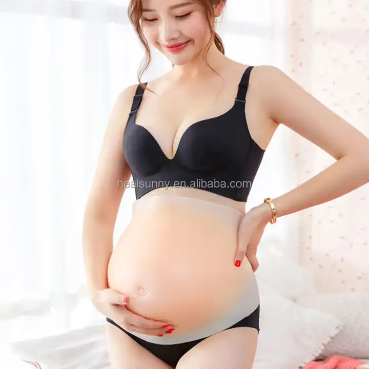 bambino pancia in silicone artificiale della pelle pancia finta pancia  incinta per crossdresser incinta 6 ~ 7 mesi