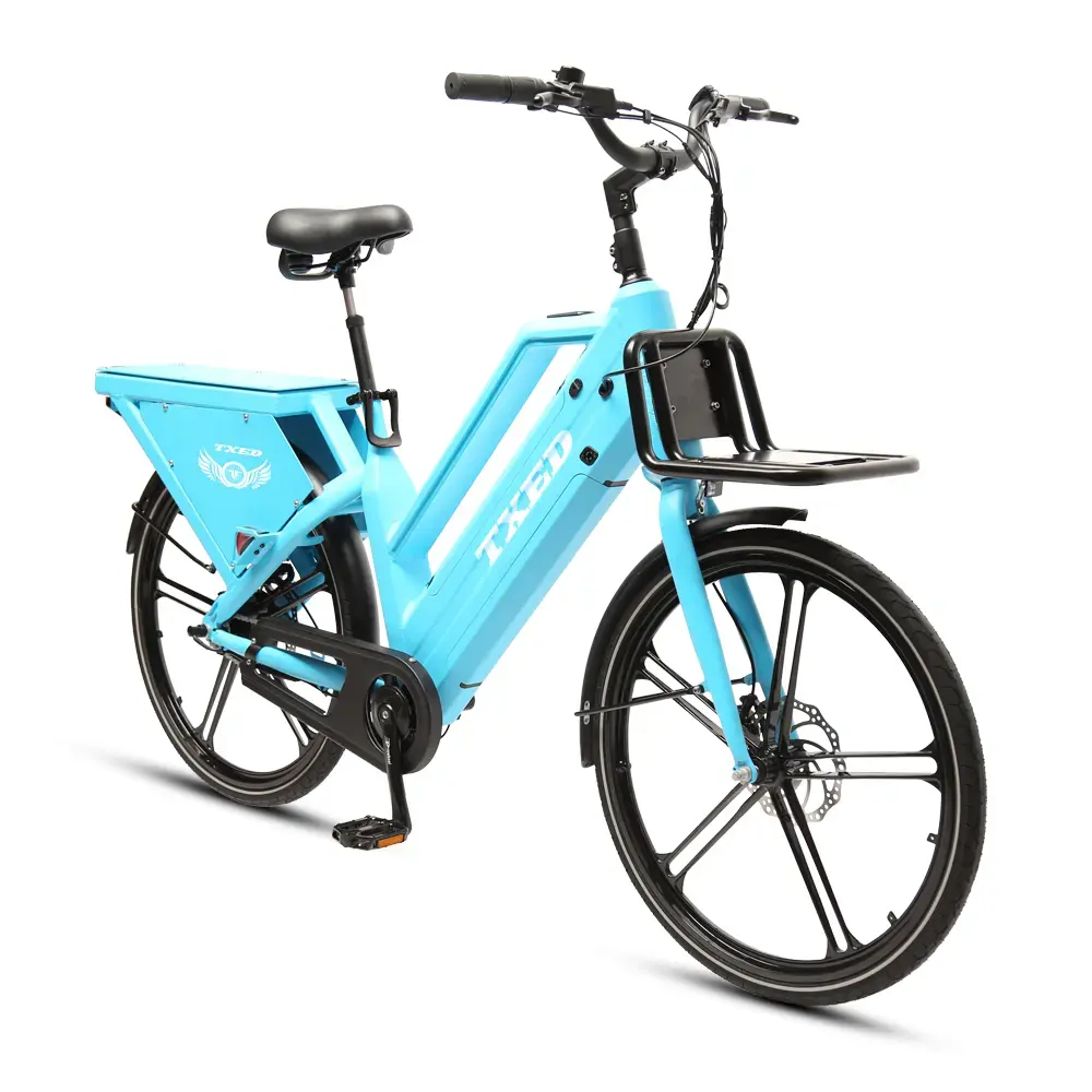 TXED ขายร้อนไฟฟ้าจักรยาน 250W 15Ah ระยะยาวไฟฟ้าครอบครัวจักรยานส่ง 2 ล้อสินค้า E จักรยาน