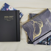 Agenda mensuel portable personnalisable et inscriptible à spirale, motif floral, pour tâches personnelles – Collection 2026-2027 – Meilleures ventes