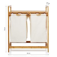 Panier à linge rectangulaire en bambou en gros, panier à linge écologique en tissu à extraction