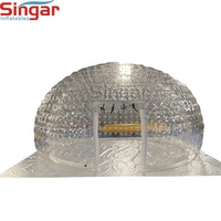 Dôme gonflable transparent en PVC scellé avec pompe électrique, tailles de 4m à 10m pour événements en plein air