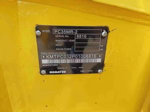 Chất lượng cao sử dụng KOMATSU pc35mr 3.5 tấn Nhật Bản bánh xích máy xúc 2023 mô hình động cơ bao gồm 1 năm bảo hành cho báo cáo cung cấp - Product Image 4