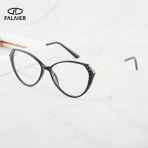 Montures de lunettes de vue œil de chat Falai TR87111 53-18-140 Protection anti-lumière bleue Monture complète Transparente Unisexe - Product Image 3