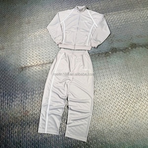 Custom Sweat Suit <b>Zip</b> <b>up</b> <b>Jackets</b> and Pants Jogging Suit Street Casual Wear Two Piece Polyester Tracksuit for Men High Quality - Product Image 1