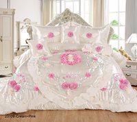 Parure de Lit de Mariage en Coton 6 Pièces Luxe pour Lit King Size