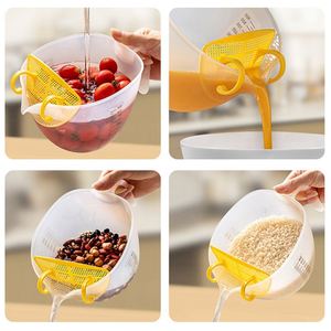 Tazón <span class=keywords><strong>para</strong></span> Batir Huevos de Gran Capacidad con Filtro <span class=keywords><strong>para</strong></span> Uso en la Cocina, Tazón de Plástico <span class=keywords><strong>para</strong></span> Lavar <span class=keywords><strong>Arroz</strong></span>, Herramientas <span class=keywords><strong>para</strong></span> Hornear y <span class=keywords><strong>Medir</strong></span> - Product Image 4
