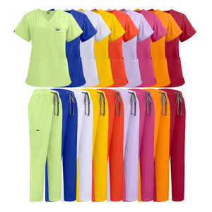 Sur mesure pour les médecins et les thérapeutes de beauté Accessoires intégrés 2025 Royal Blue Ladies' Scrubs Set with Comfort Stretch - Product Image 2