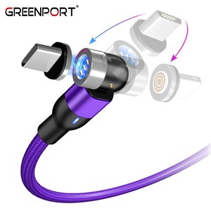 Free shipping 1M 3.3ft <span class=keywords><strong>2M</strong></span> 6.6ft LED charger magnetic charging <span class=keywords><strong>cable</strong></span> 360 degree rotation magnetic 3 in 1 <span class=keywords><strong>usb</strong></span> <span class=keywords><strong>cable</strong></span> - Product Image 4