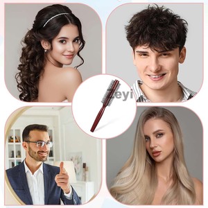 <span class=keywords><strong>Brosse</strong></span> ronde personnalisée avec logo pour <span class=keywords><strong>cheveux</strong></span> courts, <span class=keywords><strong>brosse</strong></span> ronde pour le séchage, le coiffage et le bouclage, peigne sphérique en nylon résistant à la chaleur - Product Image 6