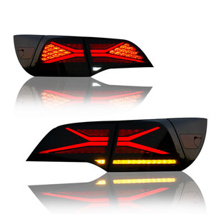 <b>Led</b> Tail <b>Lights</b> For Tesla Model 3 Model Y Upgrade Retrofit 12V Black Housing <b>Red</b> Lens - Product Image 1
