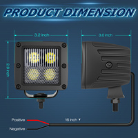 Nouvelles feux de brouillard combinés LED jaunes étanches IP67 de 40W et 3 pouces pour éclairage auxiliaire de véhicule