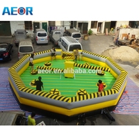Wipeout gonflable parcours d'obstacles jeu d'effondrement gonflable machine à obstacles rotatifs Juegos Inflables