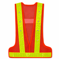 Gilet de sécurité réfléchissant à LED haute visibilité pour travaux routiers, contrôle du trafic, vêtements de travail de construction