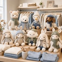 Peluche Décontractée Neutre OEM, Ornements en Peluche Ours, Lapin, Alpaga, Canard, Nuage