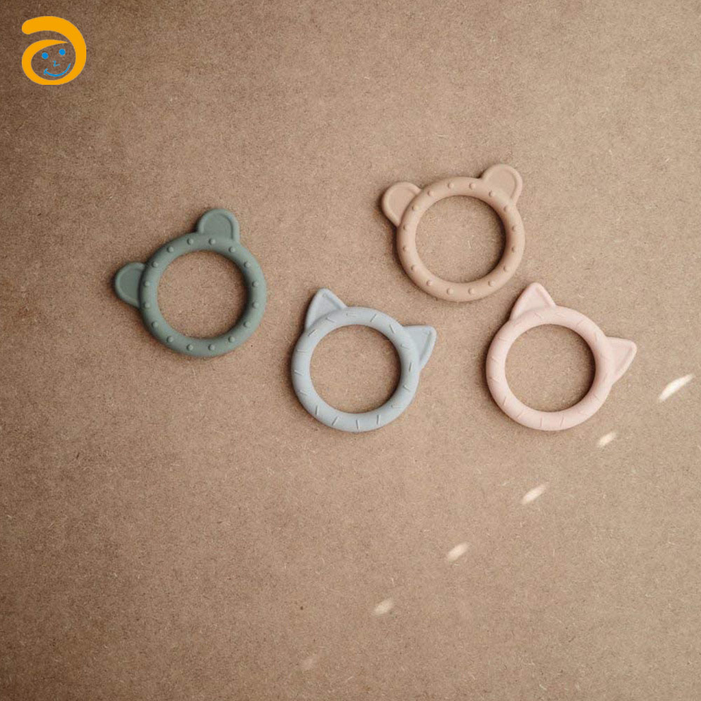 Безопасный силиконовый Прорезыватель для зубов для детей, не содержит Бисфенол А