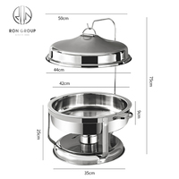 Chauffe-plats en acier inoxydable 9L pour hôtel restaurant, chauffe-plats pour buffet, fournitures de restauration, pendentifs en argent doré