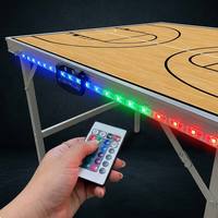 Table de ping-pong portable professionnelle pliable avec éclairage LED pour activités sociales en extérieur, équipement sportif