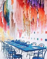 Guirlandes en papier crépon multicolores personnalisées, rideau de franges en papier de soie suspendu pour la décoration de mariage et de fête d'anniversaire