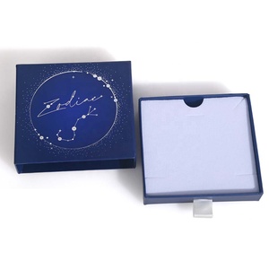 Recyclable Custom Logo Flip <b>Cardboard</b> Jewelry Packaging Box Sliding Drawer Gift Box for Necklace Ring Bracelet - Product Image 2