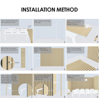 Panneaux insonorisants en bois à grain naturel, design moderne résistant à l'humidité, pour les murs intérieurs des foyers, des hôtels et du commerce