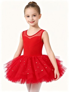 Body da Balletto Senza Maniche con Paillettes e Tulle, Abito <span class=keywords><strong>Tutù</strong></span> per Ballerine, Costume da Scena per Ragazze, Outfit per Compleanno - Product Image 3