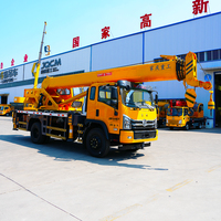 Camion grue à flèche droite Dongfeng de 12 tonnes homologué CE, hauteur de levage personnalisable
