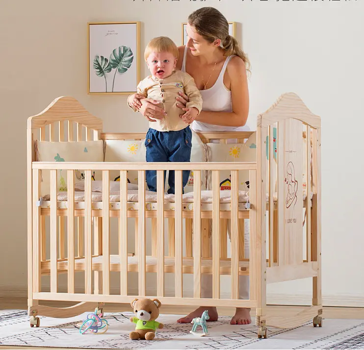 유아 침대에 가득 차있는 기능 아기 요람 디자인 및 아기의 꿈 침대