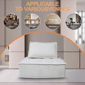 लिविंग रूम के लिए हटाने योग्य बैक कुशन नरम कपड़े सोफे के साथ मॉड्यूलर अनुभागीय सोफे सोफे बिस्तर - Product Image 2