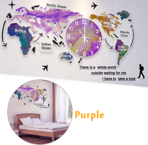 <span class=keywords><strong>Horloge</strong></span> murale carte du monde grand format sans perçage, <span class=keywords><strong>horloge</strong></span> murale <span class=keywords><strong>autocollante</strong></span> DIY, <span class=keywords><strong>horloge</strong></span> murale moderne silencieuse en acrylique, <span class=keywords><strong>horloge</strong></span> murale artistique auto-adhésive - Product Image 5