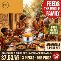 Ensemble de 3 ustensiles de cuisine en acier inoxydable pour la vente en gros : Casserole à lait 16 cm, Casserole à sauce 20 cm, Poêle à frire 22 cm, Compatible induction, pour la cuisine domestique