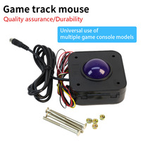 Bonne qualité nouveauté 3 pouces PS2 LED Arcade Trackball poussoir vertical en bois pour jeux d'arcade Mario pièces de Console de jeu